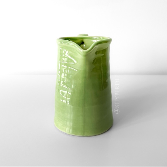 NWT Portuguese Handmade Ceramic Decanter in Leaf Green - Picture 2 of 9